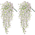 2-Piece Purple Artificial Hanging Flower Vines - White image