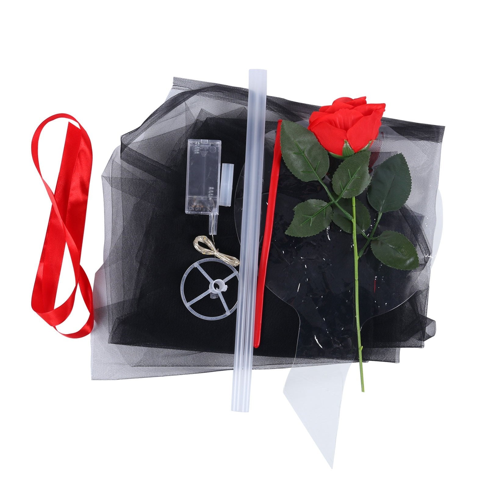 LED Luminous Rose Bobo Balloon Bouquet DIY Gift Kit image 7