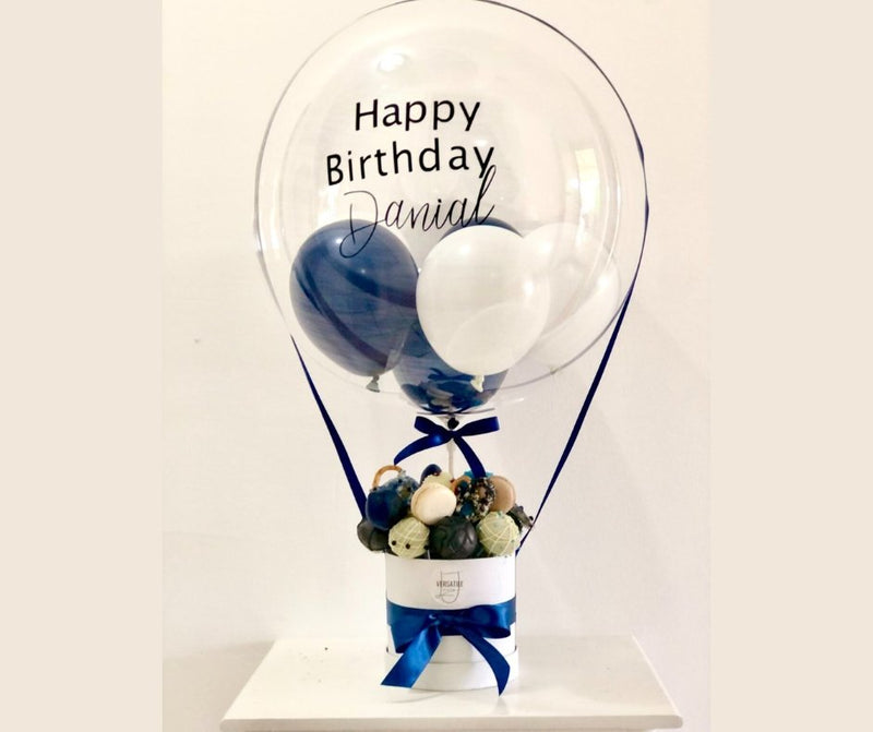 Personalized Blue Hot Air Balloon Gift Box image 0