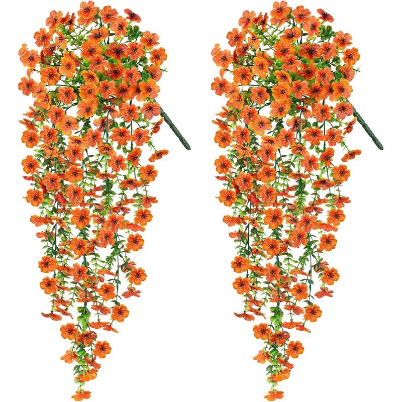 2-Piece Purple Artificial Hanging Flower Vines image 0