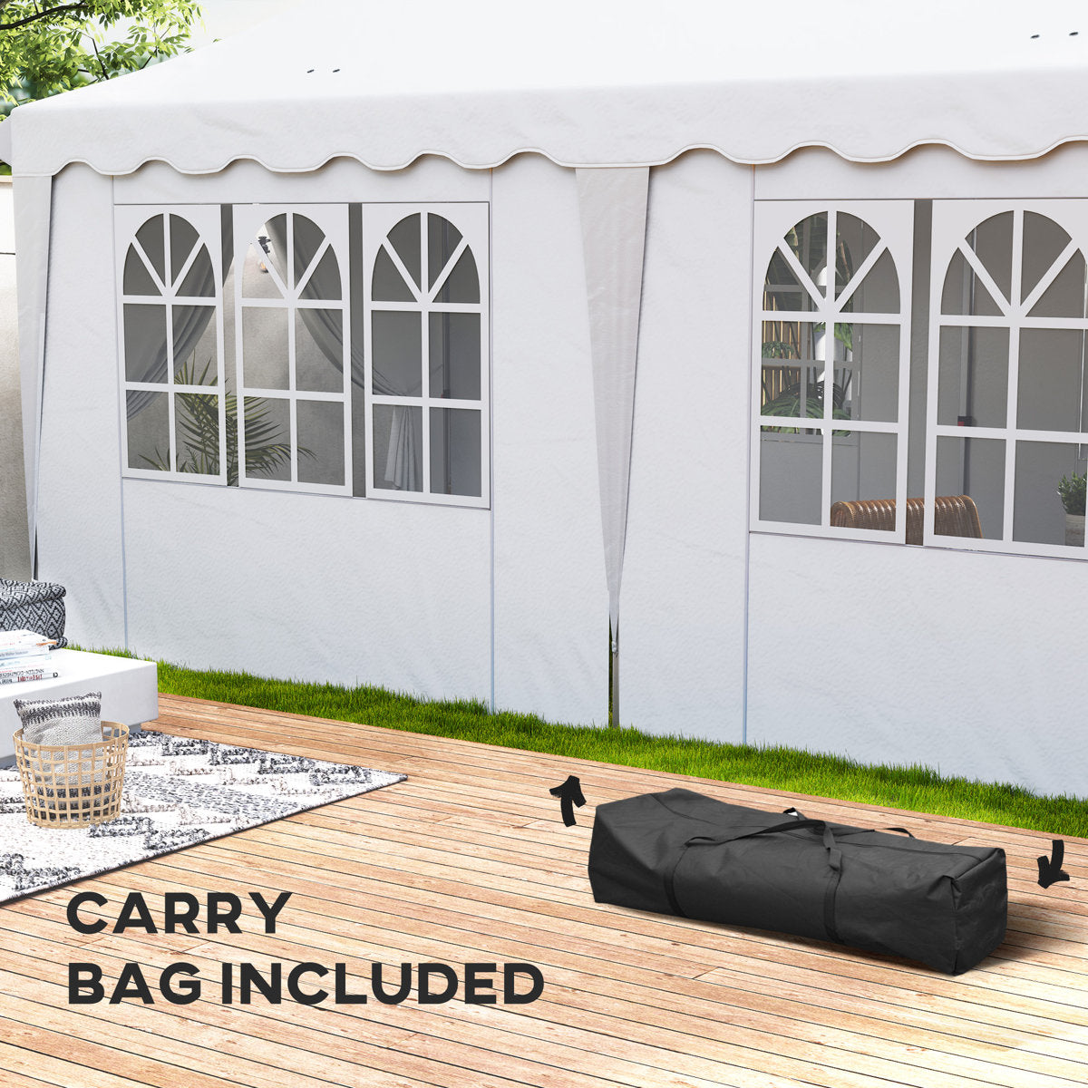 3m x 6m Steel Pop-Up Gazebo