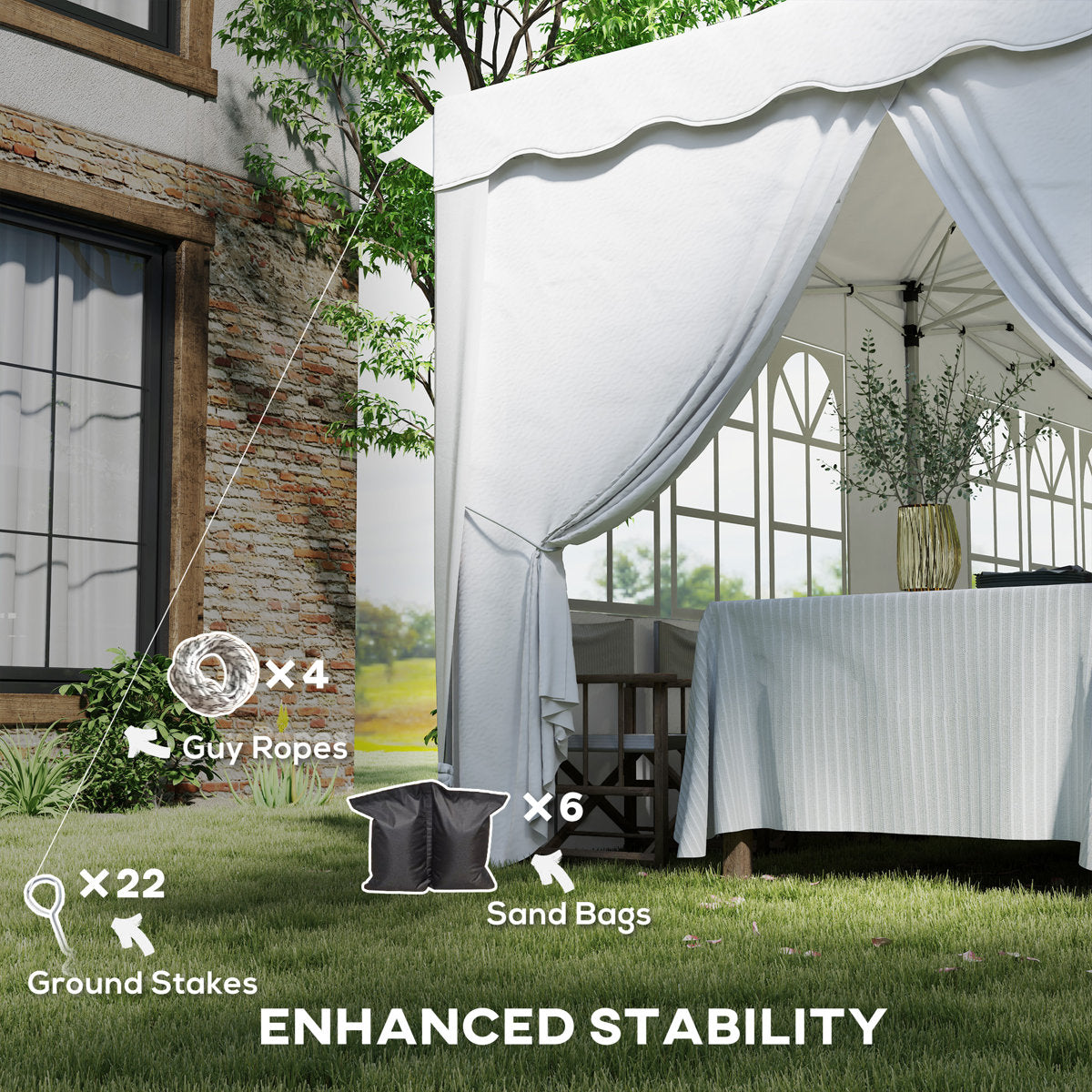 3m x 6m Steel Pop-Up Gazebo