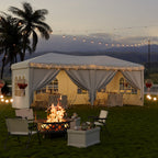 3x6m Pop Up Party Gazebo with 6 Sidewalls, Instant 10x20ft Canopy Tent, Waterproof & UV Protected for Outdoor Events & Weddings - White