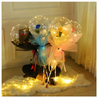 LED Luminous Rose Bobo Balloon Bouquet DIY Gift Kit image 3