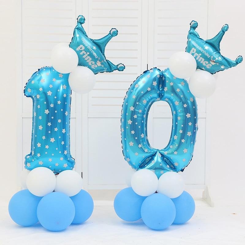 DIY Foil Number Balloon Pillar Kit with Crown image 1