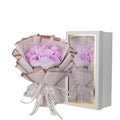 Luxury Soap Rose Bouquet in Display Box - Purple