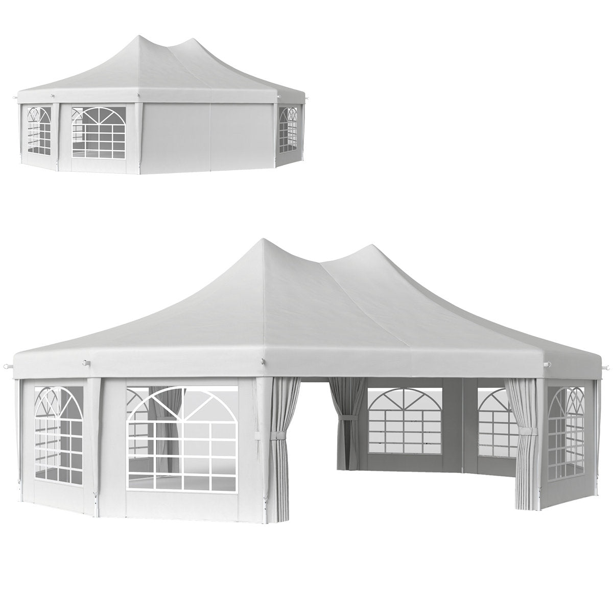 74 Ft. W x 54 Ft. D Steel Soft-top Canopy