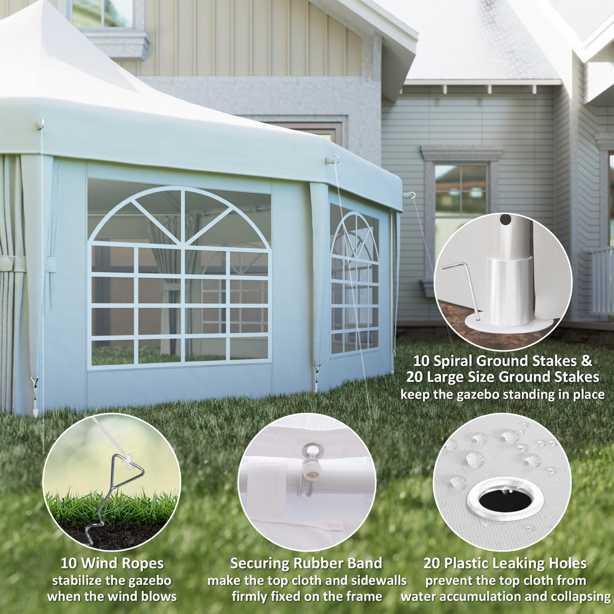74 Ft. W x 54 Ft. D Steel Soft-top Canopy