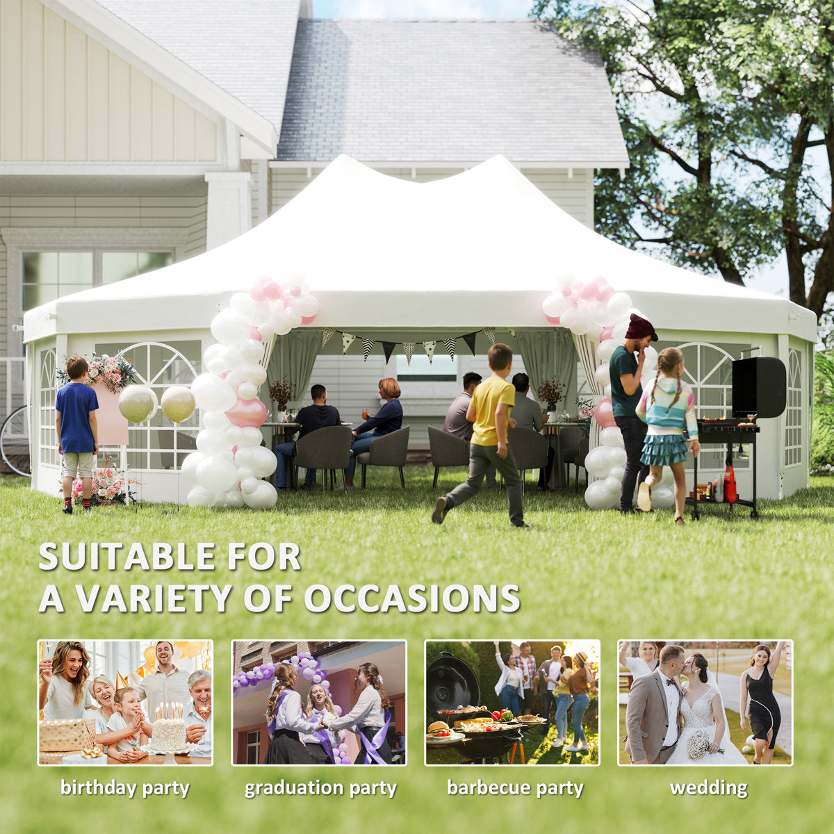 74 Ft. W x 54 Ft. D Steel Soft-top Canopy