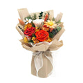 Premium Preserved Fresh Rose Bouquet - Khaki