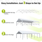 Quictent 5x10m (16x32ft) Party Tent Canopy, Heavy Duty Outdoor Event Shelter for Wedding, BBQ, Gathering with Storage Bags
