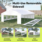 Quictent 5x10m (16x32ft) Party Tent Canopy, Heavy Duty Outdoor Event Shelter for Wedding, BBQ, Gathering with Storage Bags