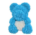 Light Blue Artificial Rose Teddy Bear with White Heart image 0