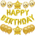 25-Piece Happy Birthday Foil Balloon Decoration Set - yellow image