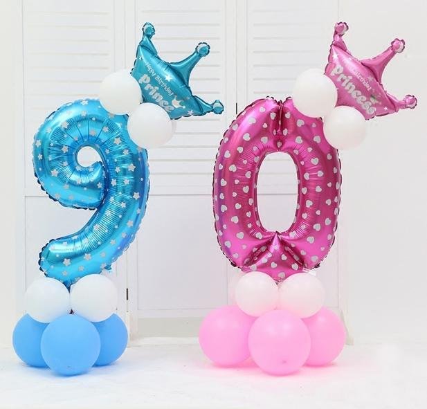 DIY Foil Number Balloon Pillar Kit with Crown image 2